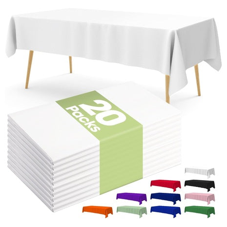 20 Rectangle Disposable Tablecloths