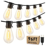 96FT LED Outdoor Shatterproof & Waterproof String Lights