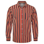 Hardaddy Men's Classic Color Contrast Striped Shirt