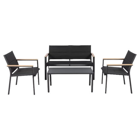 Style Selections Wade 4 -Piece Patio Conversation Set (2-Colors)