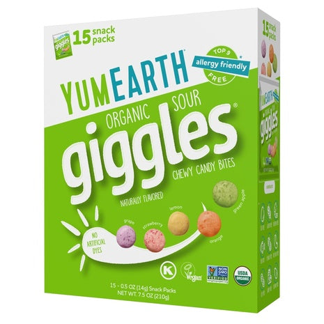 15-Pack YumEarth Sour Giggles Chewy Candy