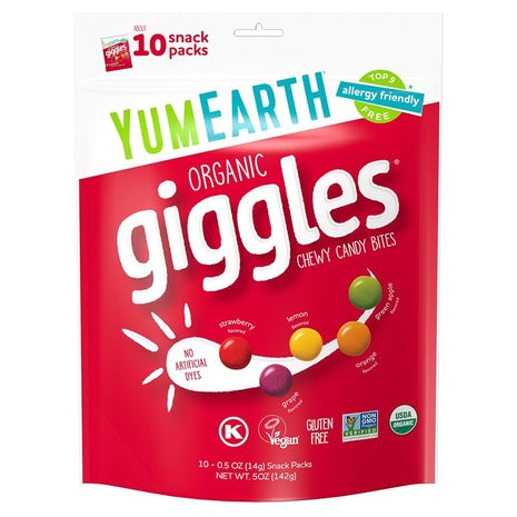 10 YumEarth Organic Giggles Chewy Candy