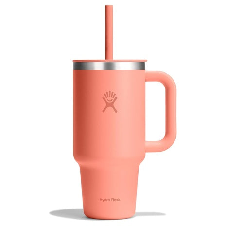 32oz Hydro Flask Travel Tumbler with Handle, Lid and Straw