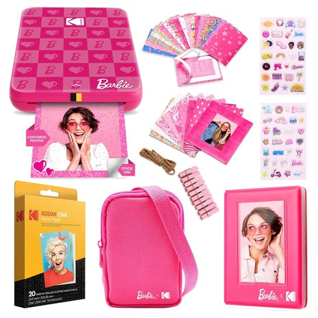Kodak x Barbie Wireless Instant Photo Printer Gift Bundle