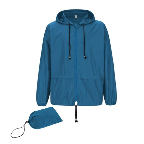 American Trends Men's Packable Hooded Rain Jacket (4 Colors)