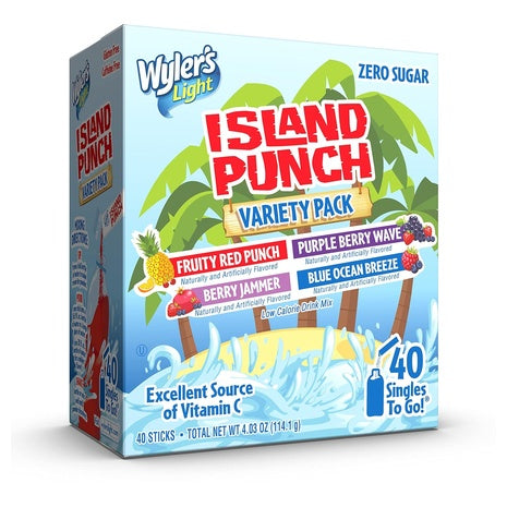 40 Wyler's Light Island Punch Singles to Go Powdered Drink Packs