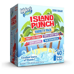 40 Wyler's Light Island Punch Singles to Go Powdered Drink Packs