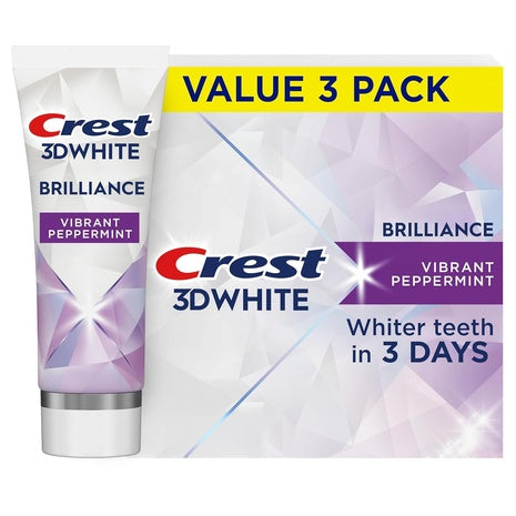 3 Crest 3D White Brilliance Vibrant Peppermint Teeth Whitening Toothpaste