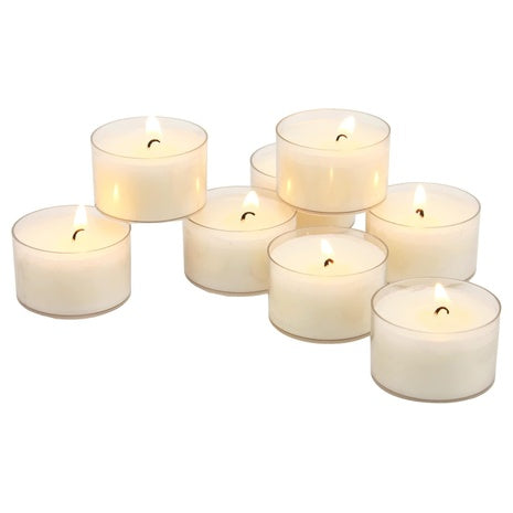 24 Unscented Smokeless 8-Hour Tea Light Candles