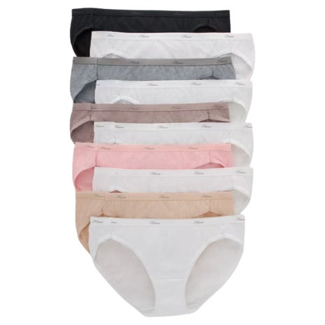 10-Pack Hanes Women's Cotton Bikini Underwear (Assorted)