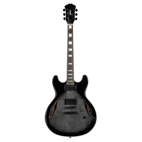 Monoprice Boardwalk Flamed Maple Semi Hollow Body Electric Guitar With Gig Bag