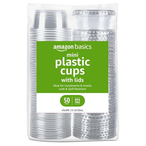 50 Amazon Basics Condiment Cups & Lids