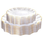 60 Heavy Duty Disposable Dinner & Dessert Plates