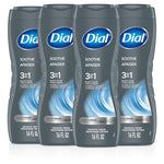 4 Bottles Dial Men 3-in-1 Intense Fresh, Hair & Face Wash