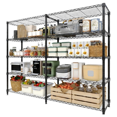 Heavy Duty 5-Tier Metal Storage Wire Rack Shelving Unit