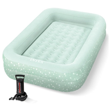 Intex Kids Travel Air Mattress Inflatable Bed With Hand Pump