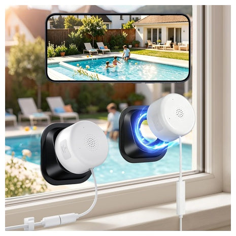 2-Pack WiFi Indoor Window Security Cameras