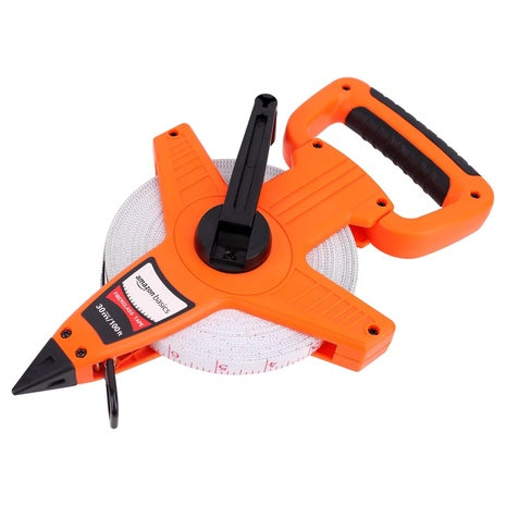 Amazon Basics Open Reel Fiberglass Measuring Tape (100ft )