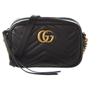 Gucci Women's GG Marmont Mini Matelasse Leather Crossbody Camera Bag