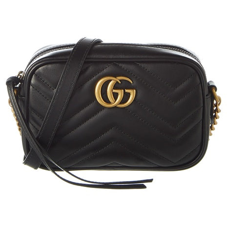Gucci Women's GG Marmont Mini Matelasse Leather Crossbody Camera Bag