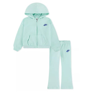 2-Piece Nike Girls' Hoodie and Velour Flared Leggings