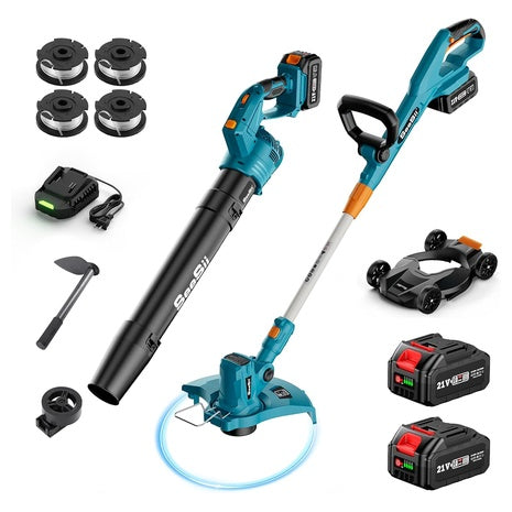 Cordless Weed Wacker, Lawn Mower & Blower Combo