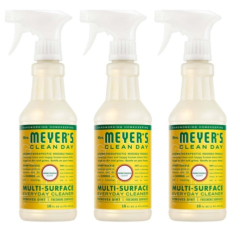3 Bottles Mrs Meyers Clean Day Honeysuckle Multi-Surface Cleaner