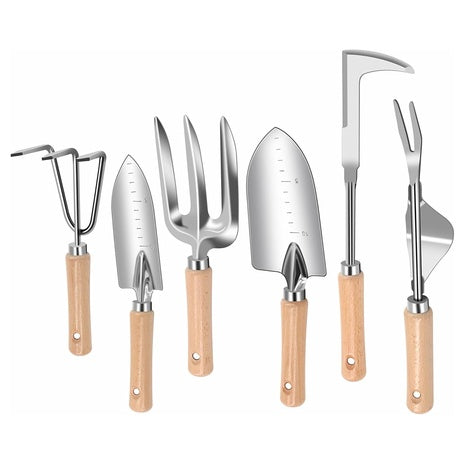 6-Piece Heavy Duty Stainless Steel Weeding Tools