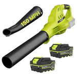 150MPH Cordless Leaf Blower with 2 Batteries and Charger