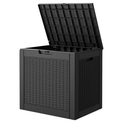 31 Gallon Waterproof Storage Resin Deck Box With Lockable Lid