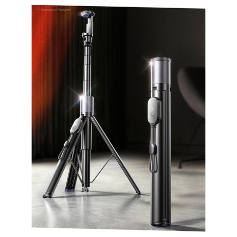 67" Phone Tripod/Selfie Stick W/ Auto-Deploy Base & Remote