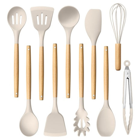 10 Piece Silicone Cooking Utensils Set