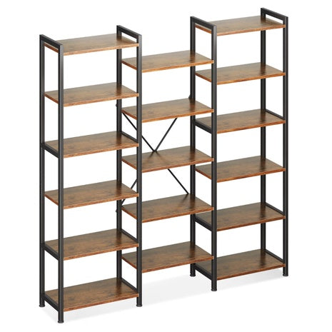 Casacomoda Triple Wide 6 Tier Bookshelf