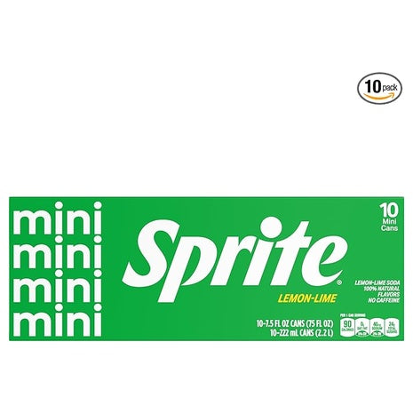 10 Mini Cans Of Sprite