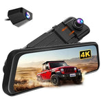 10" WolfBox M40 Lite 4K Front Rearview Mirror Dash Cam