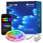 65.6ft Lepro SE1 RGB Color Changing AI Smart LED Strip Lights