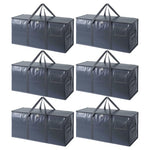 6 XL Heavy-Duty Moving Bags with Zippers & Handles