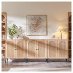 IFGET 92.63" W Modern Arched Sideboard Buffet Cabinet