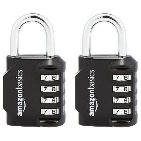 2-Pack Amazon Basics 4-Digit Combination Locks