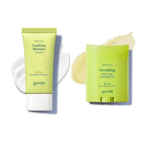Goodal Heartleaf Hydrating Broad-Spectrum SPF 50 Sunscreen Cream & Stick Bundle
