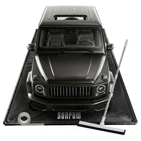 7'9" X 18ft Garage Floor Mat With Squeegee & Reflective Tape