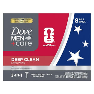 8 Bars Dove Men+Care Deep Clean 3-in-1 Soap