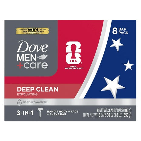 8 Dove Men's Care Deep Clean Bar Soap