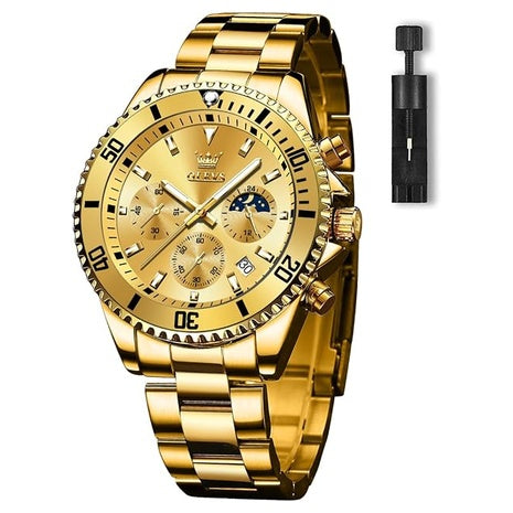 Men's Premium Gold & Silver Stainless Steel Analog Watch (Various)