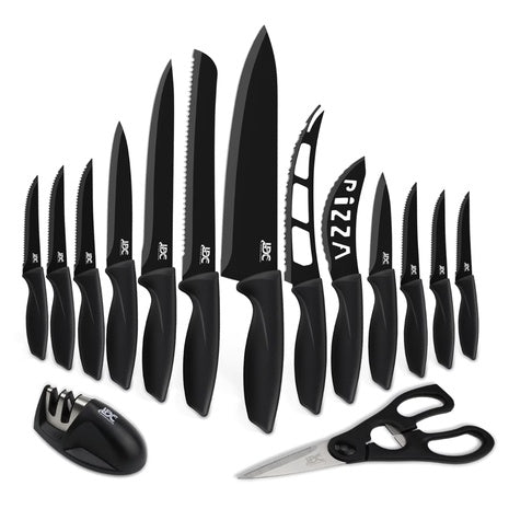 15-Piece Lux Decor Collection Kitchen Knife Set