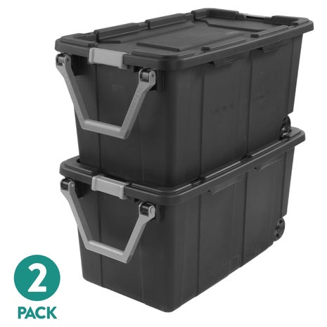 40-Gal Sterilite Extra Large Wheeled Plastic Storage Bin W/Handle