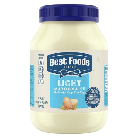 Best Foods Light Mayonnaise 30oz Jar