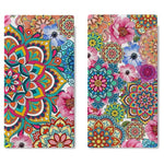 2-Pack Boho Mandala Flower Kitchen Dish Towels