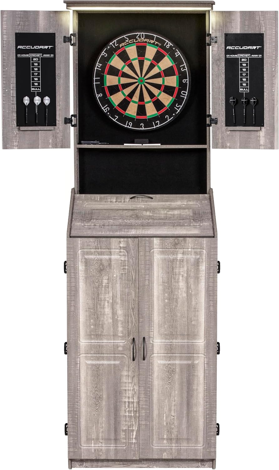Accudart Dartboard Set With LED Cabinet
