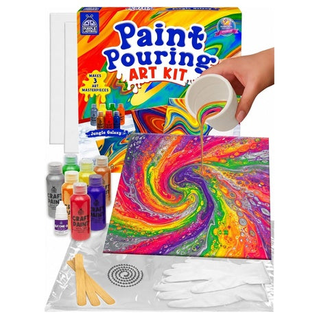 Low-Mess Washable Non-Toxic Paint Pouring Kit